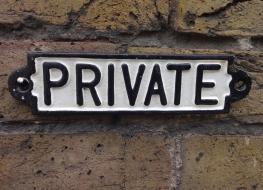 Rectangular Private sign